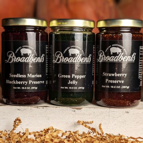 Broadbent's <p>Preserves and Jelly Trio</p><p> 3-8 oz. Jars